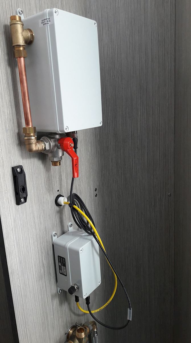 Vue installation minuteur douche