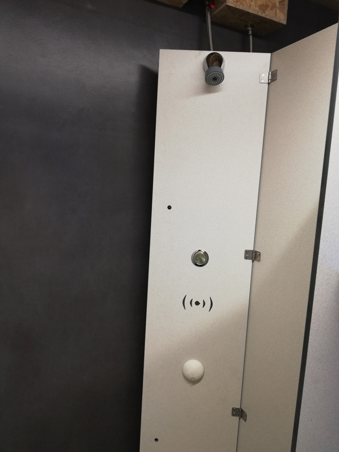 Minuteur de douche au camping des peupliers